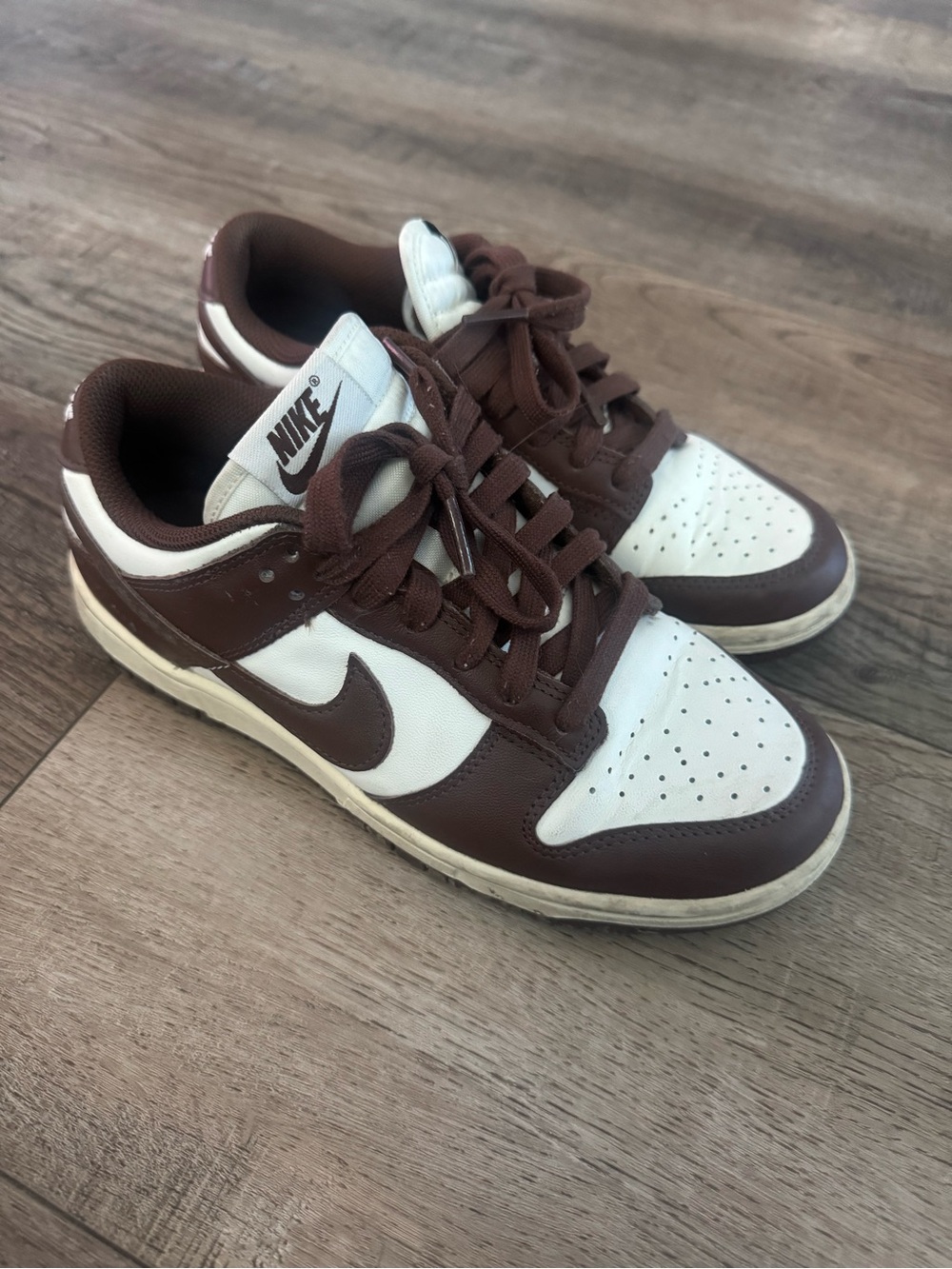 Nike Women's Low-Top Sneakers in Brown and White